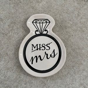 Miss to Mrs Ceramic Ring Dish